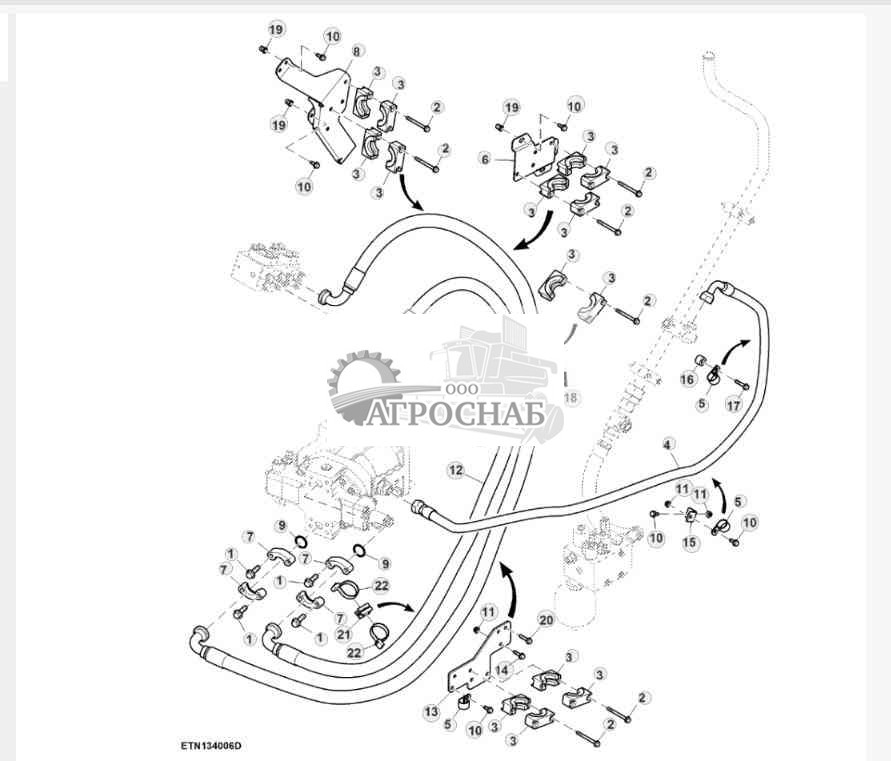 Гидравлические шланги заднего моста, трансмиссия с кнопочным переключением передач 